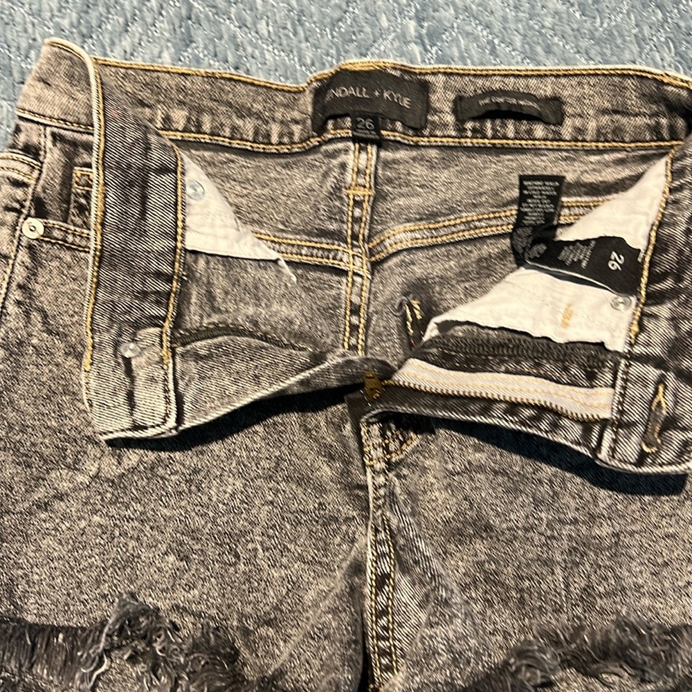 Frayed Jean shorts black washed